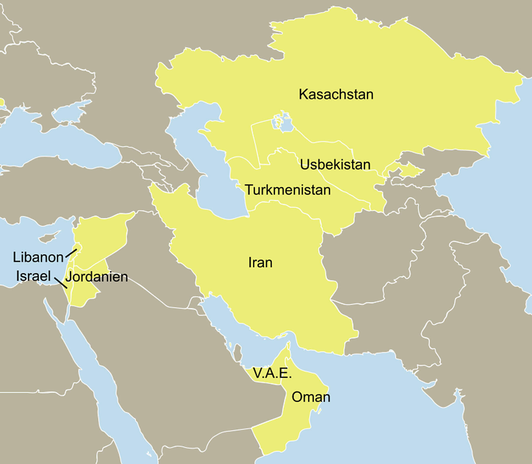 Karte Arabien und Orient