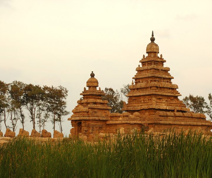 Mahabalipuram ist berühmt für seine sieben pagodenartigen Küstentempel. Der Tempelbezirk ist eine von vielen UNESCO Weltkulturerbestätten in Indien.