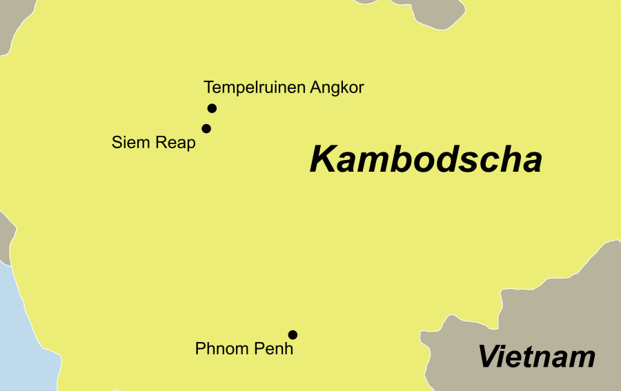 Die Kambodscha Rundreise führt durch Siem Reap.