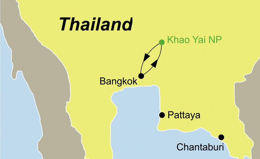 Die Thailand Nationalpark Khao Yai Tour führt nach Bangkok und den Khao Yai Nationalpark.