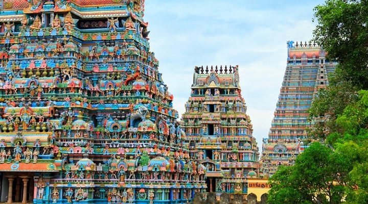 Bunte Tempel von Madras (Chennai)