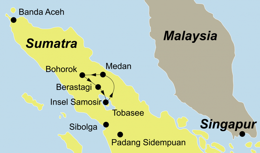 Die Faszination Tobasee Orang Utan Camp Rundreise führt von Bohorok über den Tobasee nach Medan