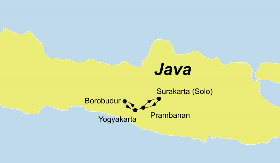 Die Jave Rundreise mit Kultur und Yoga startet ab Yogyakarta