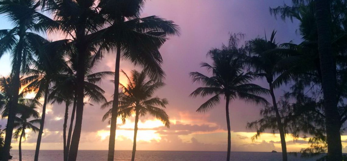 Traumhaft schön, der Sonnenuntergang auf Palau