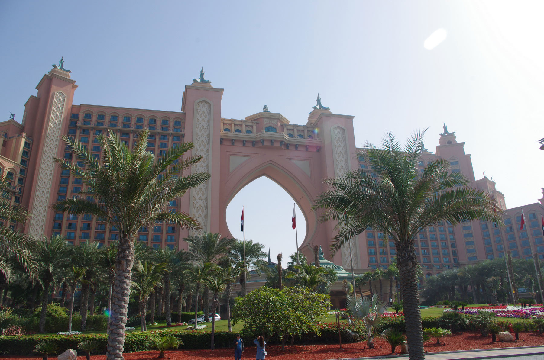 Das Hotel Atlantis The Palm befindet sich an der Spitze der künstlich erschaffenen Palmeninseln Palm Jumeirah.