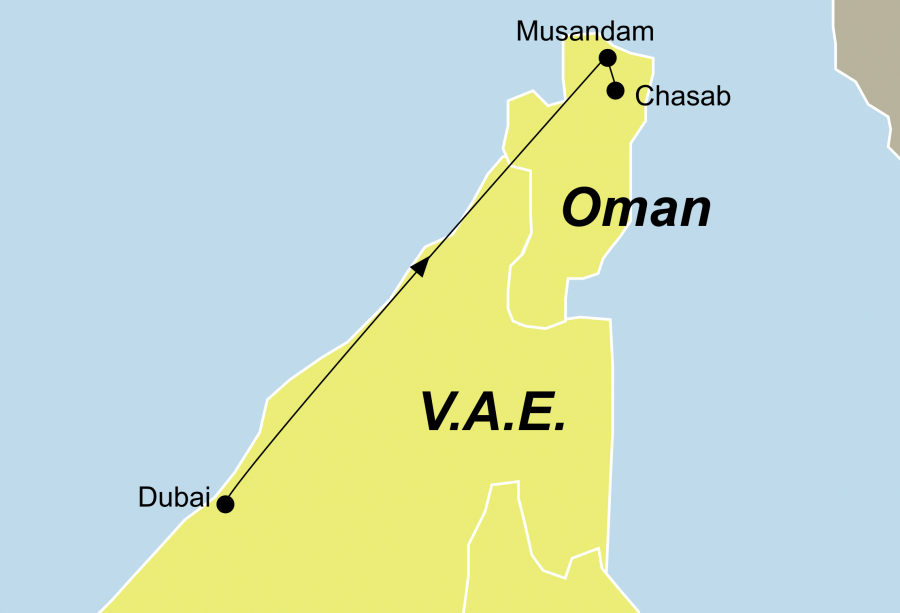 Die Dubai und Oman Rundreise führt von Dubai über Chasab nach Musandam